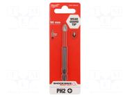 Screwdriver bit; Phillips; PH2; Kind: impact; Overall len: 90mm Milwaukee