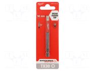 Screwdriver bit; TX30; Kind: impact; Overall len: 90mm Milwaukee