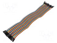 Connection cable; L: 300mm; male-female; PIN: 40; mix colours VELLEMAN