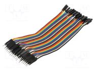 Connection cable; L: 150mm; male-female; PIN: 40; mix colours VELLEMAN