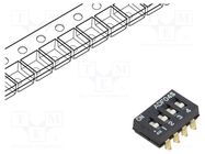 Switch: DIP-SWITCH; Poles number: 4; ON-OFF; -0.025A/24VDC; Pos: 2 TE Connectivity