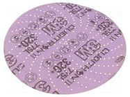 Sanding plate; 150mm; Granularity: 320; with holes; Mounting: bur 3M