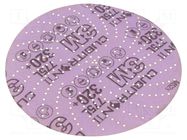 Sanding plate; 150mm; Granularity: 320; with holes; Mounting: bur 3M