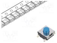 Microswitch TACT; SPST-NO; Pos: 2; 0.05A/24VDC; SMD; none; 2.55N OMRON Electronic Components