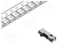 Switch: slide; Pos: 2; SPDT; 0.3A/4VDC; OFF-(ON); SMT; Leads: for PCB C&K