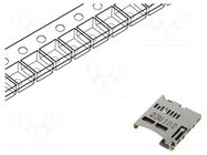 Connector: for cards; microSD; push-push; SMT; gold flash; PIN: 8 GCT