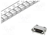 Socket; USB B micro; SMT; PIN: 5; horizontal; USB 2.0; 1.8A Global Connector Technology (GCT)