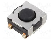 Microswitch TACT; SPST-NO; Pos: 2; 0.03125A/32VDC; SMT; 4mm; round C&K