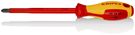 KNIPEX 98 24 03 Screwdriver for cross recessed screws Phillips® insulating multi-component handle, VDE-tested burnished 270 mm