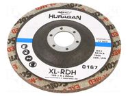 Grinding wheel; fleece; Dim: Ø125x6mm; Mount.hole diam: 22mm HURAGAN