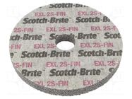 Grinding pin; fleece; Dim: Ø125x12mm; Grit: 2S; mounting holes HURAGAN