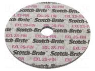 Grinding pin; fleece; Dim: Ø150x6mm; Grit: 2S; mounting holes HURAGAN