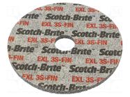 Grinding pin; fleece; Dim: Ø125x6mm; Grit: 3S; mounting holes HURAGAN