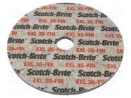 Grinding pin; fleece; Dim: Ø150x6mm; Grit: 3S; mounting holes HURAGAN