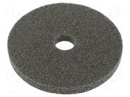 Grinding pin; fleece; Dim: Ø125x12mm; Grit: 2A; mounting holes HURAGAN