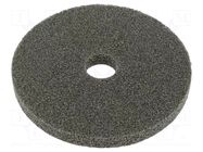 Grinding pin; fleece; Dim: Ø125x12mm; Grit: 2A; mounting holes HURAGAN