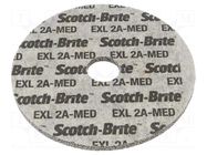 Grinding pin; fleece; Dim: Ø125x6mm; Grit: 2A; mounting holes HURAGAN