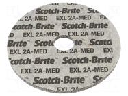 Grinding pin; fleece; Dim: Ø125x6mm; Grit: 2A; mounting holes HURAGAN