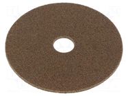 Grinding pin; fleece; Dim: Ø125x3mm; Grit: 6A; mounting holes HURAGAN