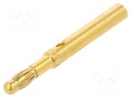 Connector: 4mm banana; plug; 19A,32A; gold-plated STÄUBLI