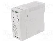 Power supply: switching; for DIN rail; 60W; 24VDC; 2.5A; IP20; 86% QOLTEC