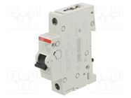 Circuit breaker; 230/400VAC; Inom: 6A; Poles: 1; Charact: B; 10kA ABB