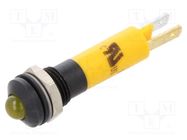 Indicator: LED; prominent; yellow; 24VDC; Ø8mm; IP67; metal,plastic CML INNOVATIVE TECHNOLOGIES