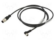 Cable: for sensors/automation; PIN: 3; 1.5m; plug; -25÷80°C; IP67 IPF ELECTRONIC