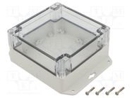 Enclosure: multipurpose; X: 120mm; Y: 120mm; Z: 75mm; ZP; ABS; IP67 KRADEX