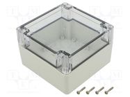 Enclosure: multipurpose; X: 120mm; Y: 120mm; Z: 75mm; ZP; light grey KRADEX