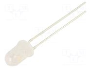 LED; red/white; 5mm; 1120÷1560mcd; 60°; Front: convex; No.of term: 2 OPTOSUPPLY