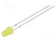 LED; yellow; 3mm; 150÷220mcd; 60°; Front: convex; 1.8÷2.2VDC; 66mW OPTOSUPPLY