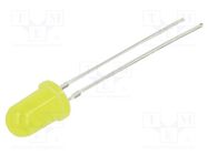 LED; 5mm; yellow; 220÷330mcd; 60°; Front: convex; 1.8÷2.2VDC; 66mW OPTOSUPPLY