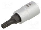 Socket; socket spanner,Torx® with protection; T10H; 1/4"; 33mm PROXXON