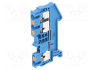 Splice terminal: rail; 0.14÷4mm2; ways: 1; terminals: 3; blue; PT PHOENIX CONTACT