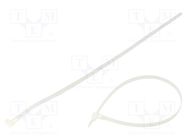 Cable tie; multi use; L: 400mm; W: 7.2mm; polyamide; natural QOLTEC