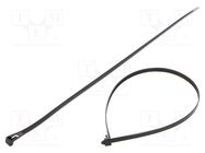 Cable tie; multi use; L: 450mm; W: 7.2mm; polyamide; black; 100pcs. QOLTEC