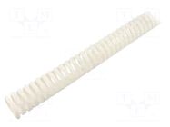 Wiring duct; white; polypropylene; UL94V-0; L: 0.5m; flexible HELLERMANNTYTON