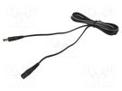 Cable; 2x0.5mm2; DC 5,5/2,1 plug,DC 5,5/2,5 plug; straight; 1.5m WEST POL