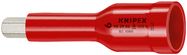 KNIPEX 98 49 08 Hexagon Socket for hexagonal socket screws with internal square 1/2" 75 mm