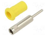Connector: 4mm banana; socket; 25A; 30VAC; 60VDC; yellow STÄUBLI
