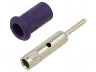 Connector: 4mm banana; socket; 25A; 30VAC; 60VDC; violet STÄUBLI