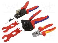 Kit: for assembly work; case; 7pcs; photovoltaics KNIPEX