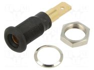 Connector: 4mm banana; socket; 25A; 30VAC; 60VDC; black STÄUBLI
