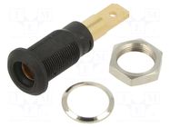 Connector: 4mm banana; socket; 30VAC; 60VDC; 25A; black STÄUBLI