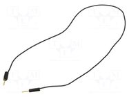 Test lead; 60VDC; 30VAC; 3A; banana plug 1mm,both sides; Len: 0.3m STÄUBLI