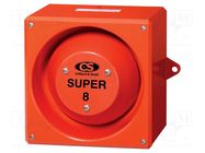 Signaller: sound; siren; 115VAC; 120dB(d=1m); YA80 Super; IP65; red CLIFFORD & SNELL