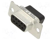 Connector: D-Sub; PIN: 9; plug; female; for cable; crimped CONEC