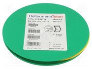 Markers; Marking: P; 2÷5mm; PVC; yellow; -65÷105°C; leaded; HGDC2-5 HELLERMANNTYTON