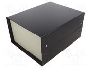 Enclosure: with panel; 1458; X: 203mm; Y: 254mm; Z: 127mm; black 